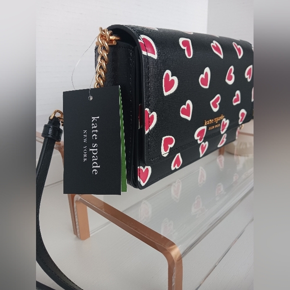NWT Kate Spade - Morgan Stencil Hearts Embossed Crossbody Bag - Picture 2 of 14